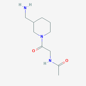 molecular formula C10H19N3O2 B1464935 N-{2-[3-(aminomethyl)piperidin-1-yl]-2-oxoethyl}acetamide CAS No. 1250146-79-2