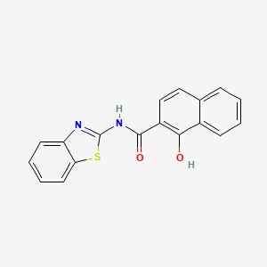 molecular formula C18H12N2O2S B14649377 N-(1,3-Benzothiazol-2-yl)-1-hydroxynaphthalene-2-carboxamide CAS No. 52923-65-6