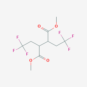 molecular formula C10H12F6O4 B14649385 Dimethyl 2,3-bis(2,2,2-trifluoroethyl)butanedioate CAS No. 53392-81-7