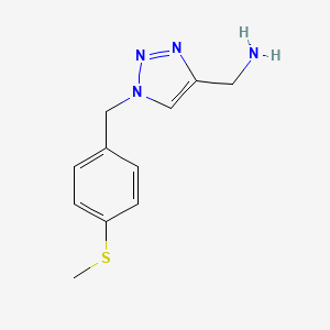 (1-{[4-(methylsulfanyl)phenyl]methyl}-1H-1,2,3-triazol-4-yl)methanamine