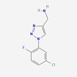 [1-(5-chloro-2-fluorophenyl)-1H-1,2,3-triazol-4-yl]methanamine
