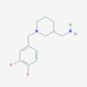 {1-[(3,4-Difluorophenyl)methyl]piperidin-3-yl}methanamine