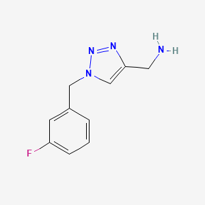 molecular formula C10H11FN4 B1464949 (1-(3-fluorobenzyl)-1H-1,2,3-triazol-4-yl)methanamine CAS No. 1249794-30-6