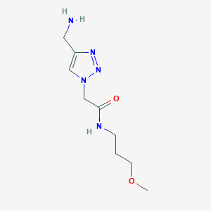 2-[4-(aminomethyl)-1H-1,2,3-triazol-1-yl]-N-(3-methoxypropyl)acetamide