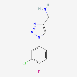 [1-(3-chloro-4-fluorophenyl)-1H-1,2,3-triazol-4-yl]methanamine