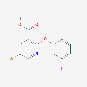 5-Bromo-2-(3-fluorophenoxy)-nicotinic acid