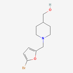 {1-[(5-Bromofuran-2-yl)methyl]piperidin-4-yl}methanol