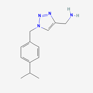 (1-{[4-(propan-2-yl)phenyl]methyl}-1H-1,2,3-triazol-4-yl)methanamine