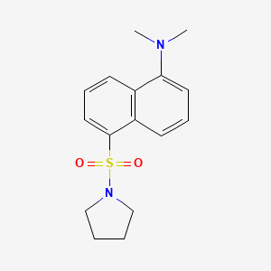 molecular formula C16H20N2O2S B14649690 Pyrrolidine, 1-[[5-(dimethylamino)-1-naphthalenyl]sulfonyl]- CAS No. 43040-78-4