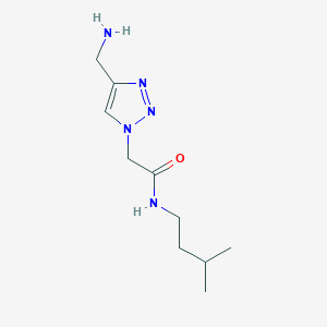 2-[4-(aminomethyl)-1H-1,2,3-triazol-1-yl]-N-(3-methylbutyl)acetamide