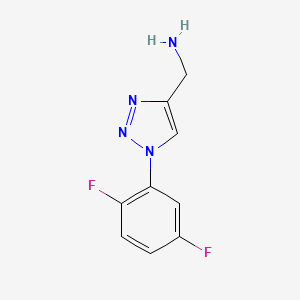 molecular formula C9H8F2N4 B1464977 [1-(2,5-difluorophenyl)-1H-1,2,3-triazol-4-yl]methanamine CAS No. 1247772-87-7