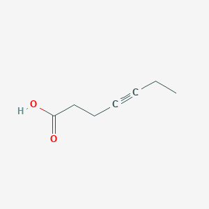 molecular formula C7H10O2 B14649771 4-Heptynoic acid CAS No. 42441-83-8