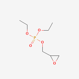 molecular formula C7H15O5P B14649784 Phosphoric acid, diethyl oxiranylmethyl ester CAS No. 51145-92-7