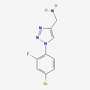 molecular formula C9H8BrFN4 B1464979 [1-(4-bromo-2-fluorophenyl)-1H-1,2,3-triazol-4-yl]methanamine CAS No. 1251025-45-2