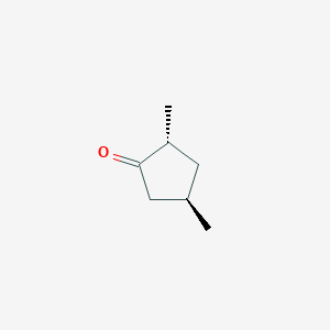 molecular formula C7H12O B14649790 Cyclopentanone, 2,4-dimethyl-, trans- CAS No. 51548-10-8