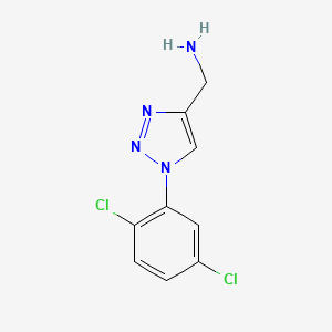 molecular formula C9H8Cl2N4 B1464980 [1-(2,5-dichlorophenyl)-1H-1,2,3-triazol-4-yl]methanamine CAS No. 1248232-33-8
