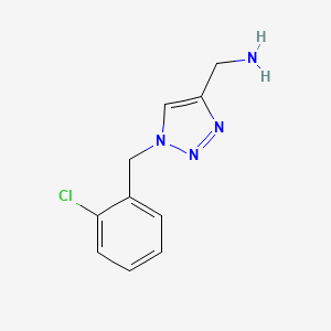 molecular formula C10H11ClN4 B1464983 {1-[(2-chlorophenyl)methyl]-1H-1,2,3-triazol-4-yl}methanamine CAS No. 1250828-10-4