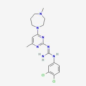 molecular formula C18H23Cl2N7 B14649836 1-(3,4-Dichlorophenyl)-2-[4-methyl-6-(4-methyl-1,4-diazepan-1-yl)pyrimidin-2-yl]guanidine CAS No. 51387-04-3