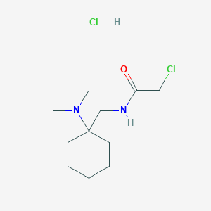 2-chloro-N-{[1-(dimethylamino)cyclohexyl]methyl}acetamide hydrochloride
