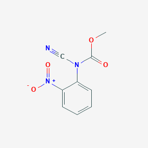 molecular formula C9H7N3O4 B14649878 Methyl cyano(2-nitrophenyl)carbamate CAS No. 49845-59-2