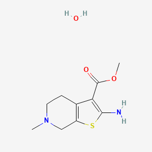 molecular formula C10H16N2O3S B1464988 Methyl 2-Amino-6-methyl-4,5,6,7-tetrahydrothieno[2,3-c]pyridine-3-carboxylate hydrate CAS No. 449778-52-3