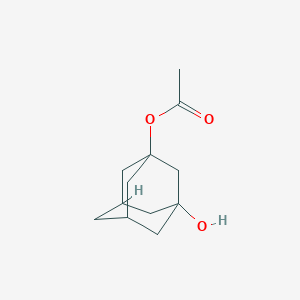 molecular formula C12H18O3 B146499 1-Hydroxy-3-acetoxyadamantane CAS No. 56137-59-8