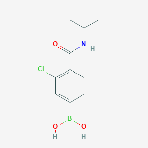 molecular formula C10H13BClNO3 B1464991 3-Chloro-4-(N-isopropylcarbamoyl)phenylboronic acid CAS No. 850589-41-2