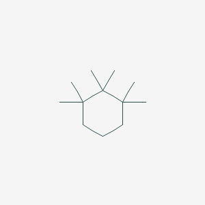 molecular formula C12H24 B14649920 1,1,2,2,3,3-Hexamethylcyclohexane CAS No. 51345-51-8