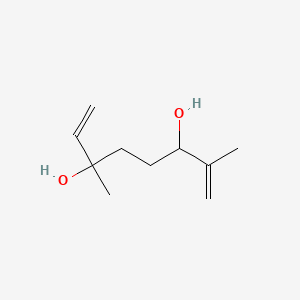 molecular formula C10H18O2 B14649922 2,6-Dimethylocta-1,7-diene-3,6-diol CAS No. 51276-33-6
