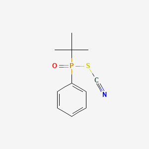 molecular formula C11H14NOPS B14649942 tert-Butyl(phenyl)phosphinic thiocyanate CAS No. 54100-41-3