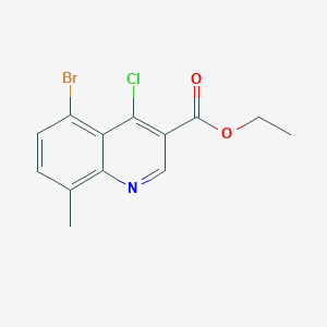 3-Quinolinecarboxylic acid, 5-bromo-4-chloro-8-methyl-, ethyl ester
