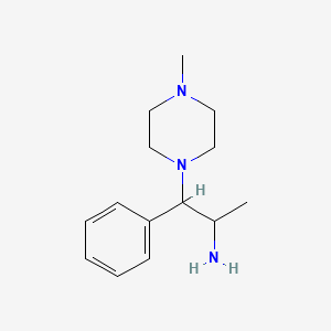 molecular formula C14H23N3 B1464997 1-(4-Methylpiperazin-1-yl)-1-phenylpropan-2-amine CAS No. 1172567-69-9