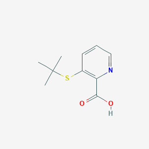 molecular formula C10H13NO2S B014650 3-叔丁基硫代-2-羧基吡啶 CAS No. 178811-41-1