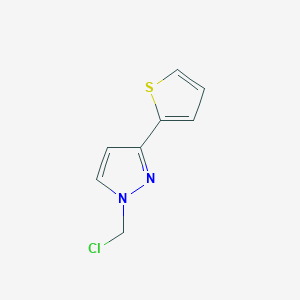 molecular formula C8H7ClN2S B1465001 1-(chloromethyl)-3-(thiophen-2-yl)-1H-pyrazole CAS No. 1015939-55-5