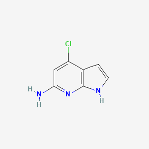 molecular formula C7H6ClN3 B1465006 4-氯-1H-吡咯并[2,3-b]吡啶-6-胺 CAS No. 935466-69-6