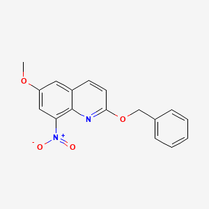 molecular formula C17H14N2O4 B14650128 2-Benzyloxy-6-methoxy-8-nitroquinoline CAS No. 52824-30-3