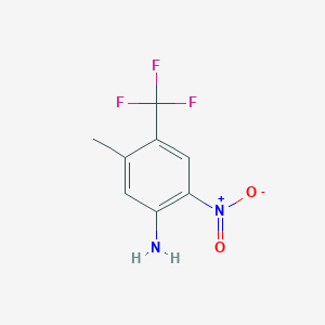 molecular formula C8H7F3N2O2 B1465016 5-Methyl-2-nitro-4-(trifluoromethyl)aniline CAS No. 1813-24-7