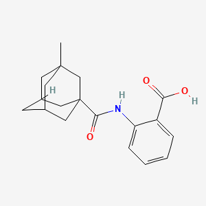 molecular formula C19H23NO3 B14650186 N-(5-Methyl-3-adamantylcarbonyl)anthranilic acid CAS No. 50741-81-6