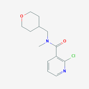 molecular formula C13H17ClN2O2 B1465022 2-Chloro-N-methyl-N-(tetrahydro-2H-pyran-4-ylmethyl)nicotinamide CAS No. 1220030-80-7