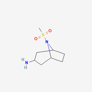 molecular formula C8H16N2O2S B1465023 8-(Methylsulfonyl)-8-azabicyclo[3.2.1]octan-3-amine CAS No. 1249024-78-9