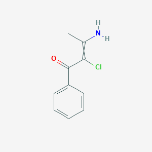 molecular formula C10H10ClNO B14650239 3-Amino-2-chloro-1-phenylbut-2-en-1-one CAS No. 52264-97-8