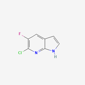 molecular formula C7H4ClFN2 B1465030 6-chloro-5-fluoro-1H-pyrrolo[2,3-b]pyridine CAS No. 1190321-96-0