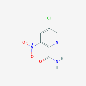 molecular formula C6H4ClN3O3 B1465031 5-氯-3-硝基吡啶-2-甲酰胺 CAS No. 856834-36-1