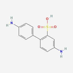 molecular formula C12H12N2O3S B14650319 Benzidinesulfonic acid CAS No. 50322-84-4