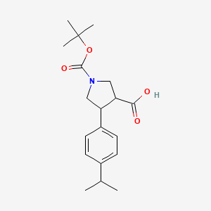 1-(Tert-butoxycarbonyl)-4-(4-isopropylphenyl)pyrrolidine-3-carboxylic acid