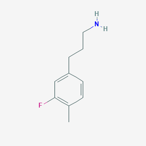 molecular formula C10H14FN B1465035 3-(3-Fluoro-4-methylphenyl)propan-1-amine CAS No. 1057679-51-2