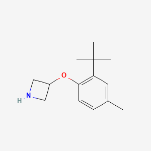 molecular formula C14H21NO B1465038 3-[2-(叔丁基)-4-甲基苯氧基]氮杂环丁烷 CAS No. 1146960-81-7