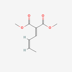 molecular formula C9H12O4 B14650389 dimethyl 2-[(Z)-but-2-enylidene]propanedioate CAS No. 50984-35-5