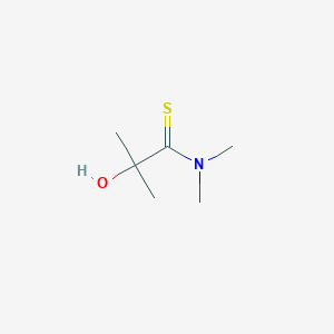 molecular formula C6H13NOS B14650410 Propanethioamide, 2-hydroxy-N,N,2-trimethyl- CAS No. 52417-39-7