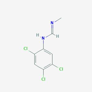 molecular formula C8H7Cl3N2 B14650451 N'-methyl-N-(2,4,5-trichlorophenyl)methanimidamide CAS No. 42571-98-2